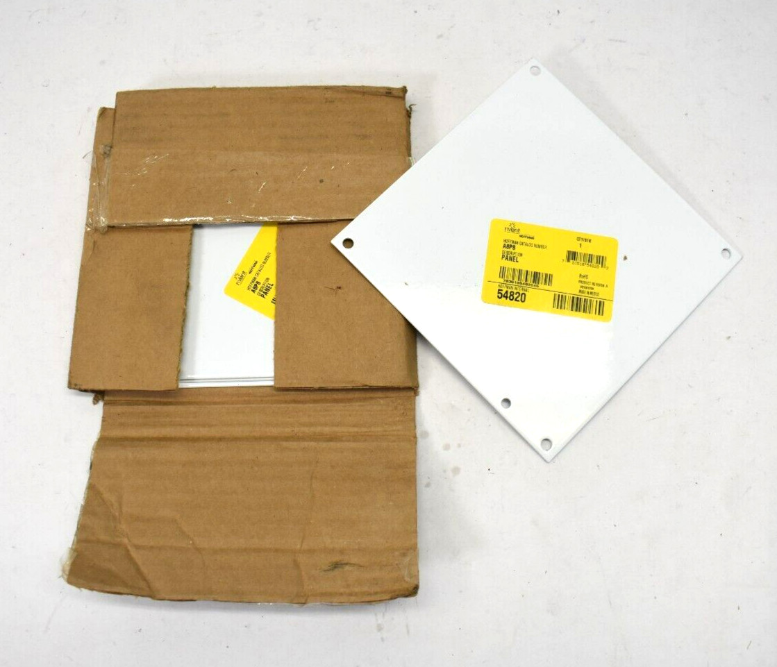 Lot of 4 nVent Hoffman Interior Panel Cover 8″ x 8″ White For Junction Box A8P8