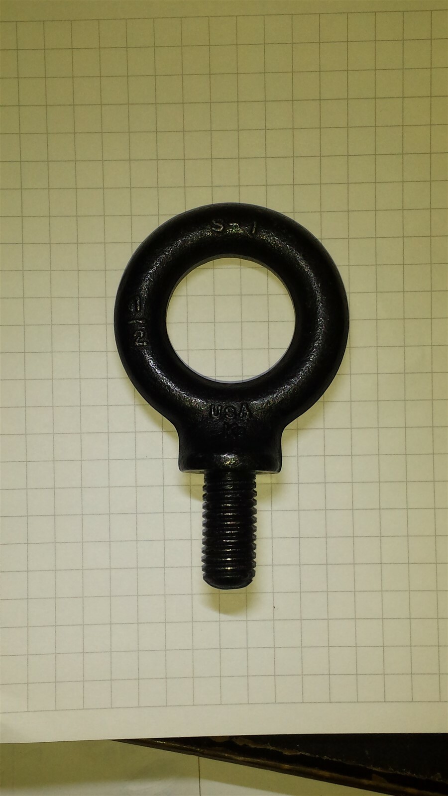1/2-13 x 1″ Thread Lifting Eye Bolt Eyebolt Eyelet Forged Black Oxide USA MADE!