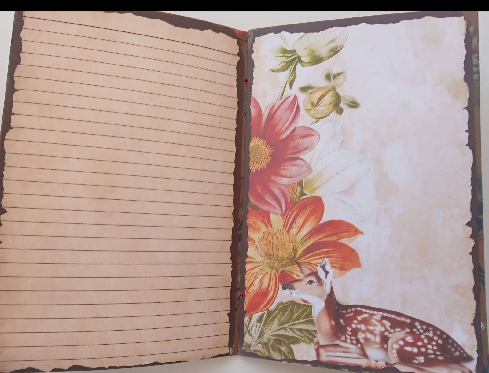 Junk Journal Booklet «WOODLAND CREATURES» HANDMADE Forest Life Lg 5.5″x8.5″ 40p