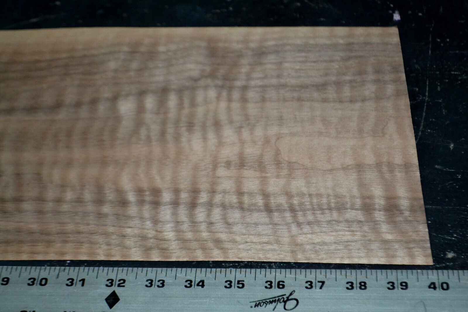 Curly Walnut Raw Wood Veneer Sheet 8.5 x 39 inches 1/42nd thick N5942-72