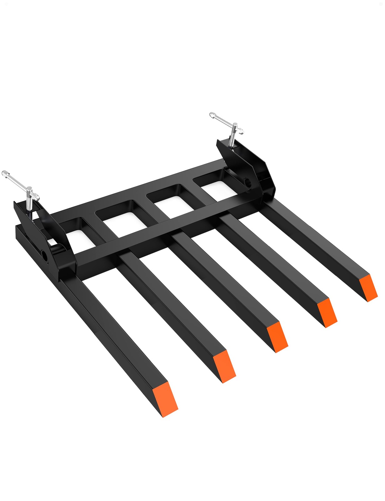 42″ Clamp on Debris Forks to 48″ Bucket, 2500lbs Heavy Duty Pallet Forks Tractor
