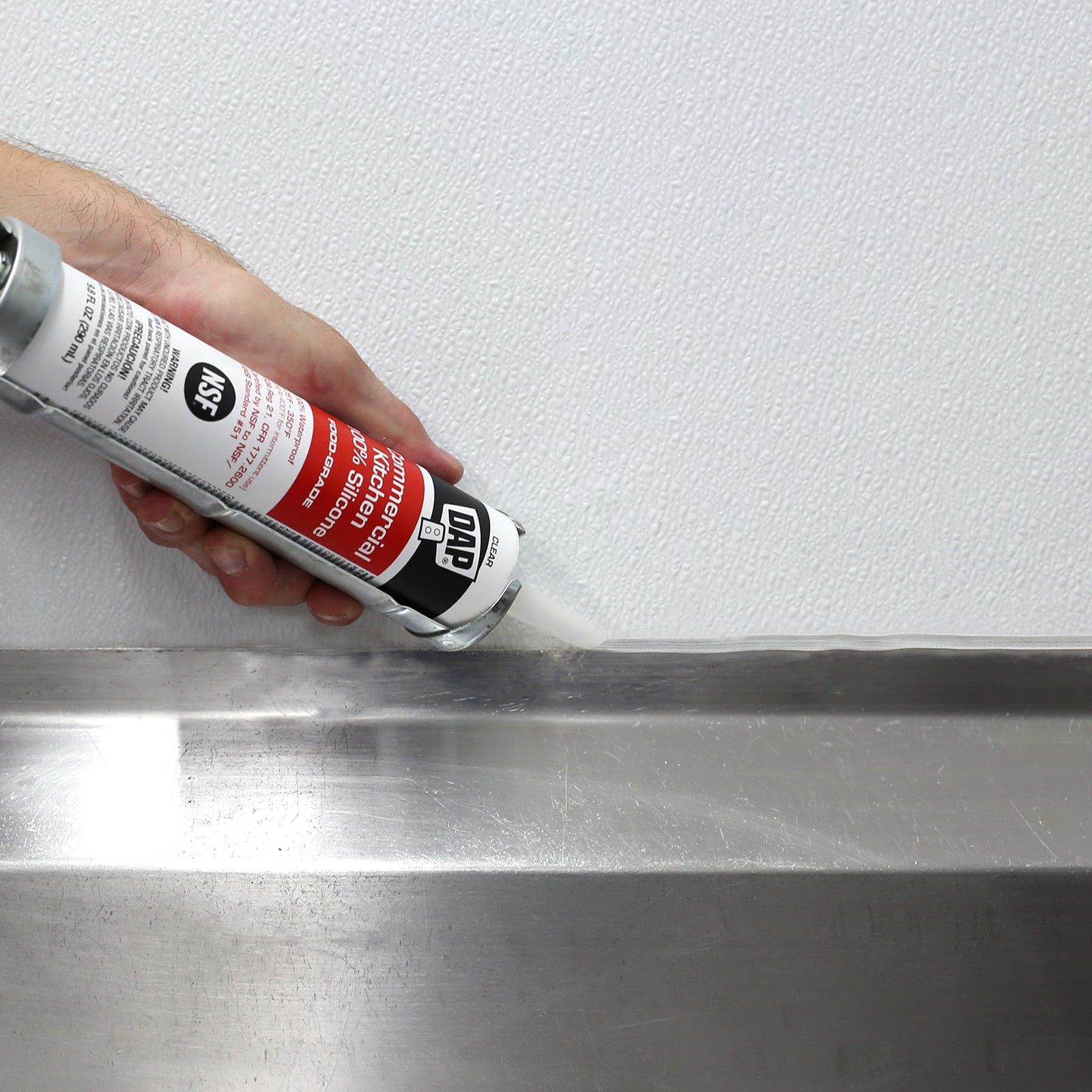 DAP Commercial Kitchen 100% Silicone Sealant, Clear, 9.8 Oz Oz, Clear