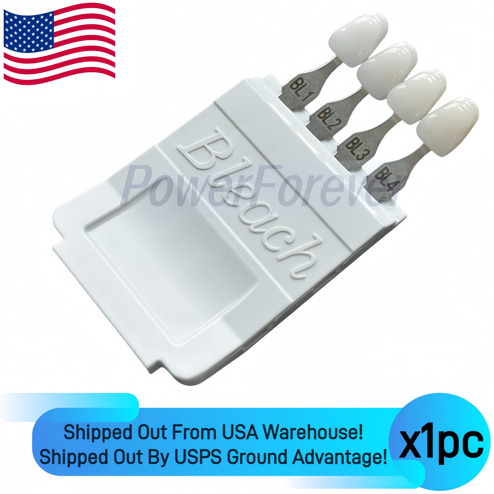 Dental 4 Colors Bleached Shade Guide Bleach Chart Teeth Whitening Based Vita A-D