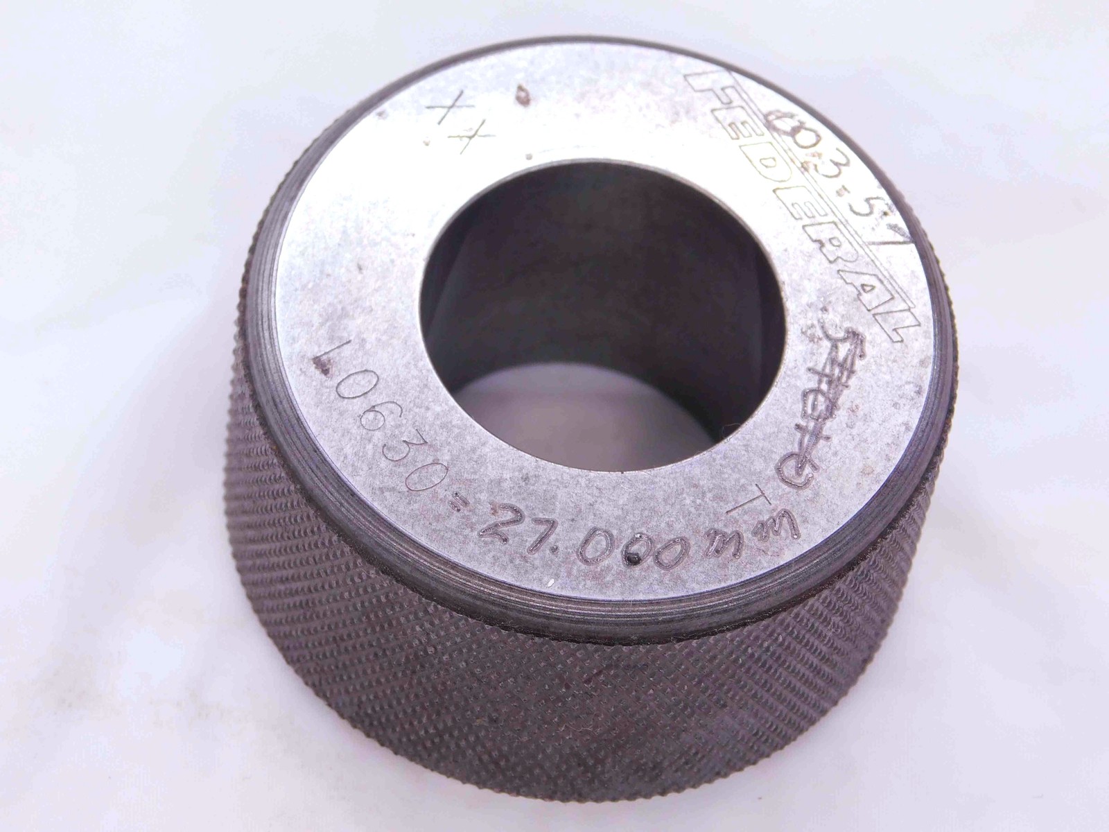 27.000 CLASS XX MASTER PLAIN BORE RING GAGE ONSIZE 27 mm 1.0630 27.00 CHECK