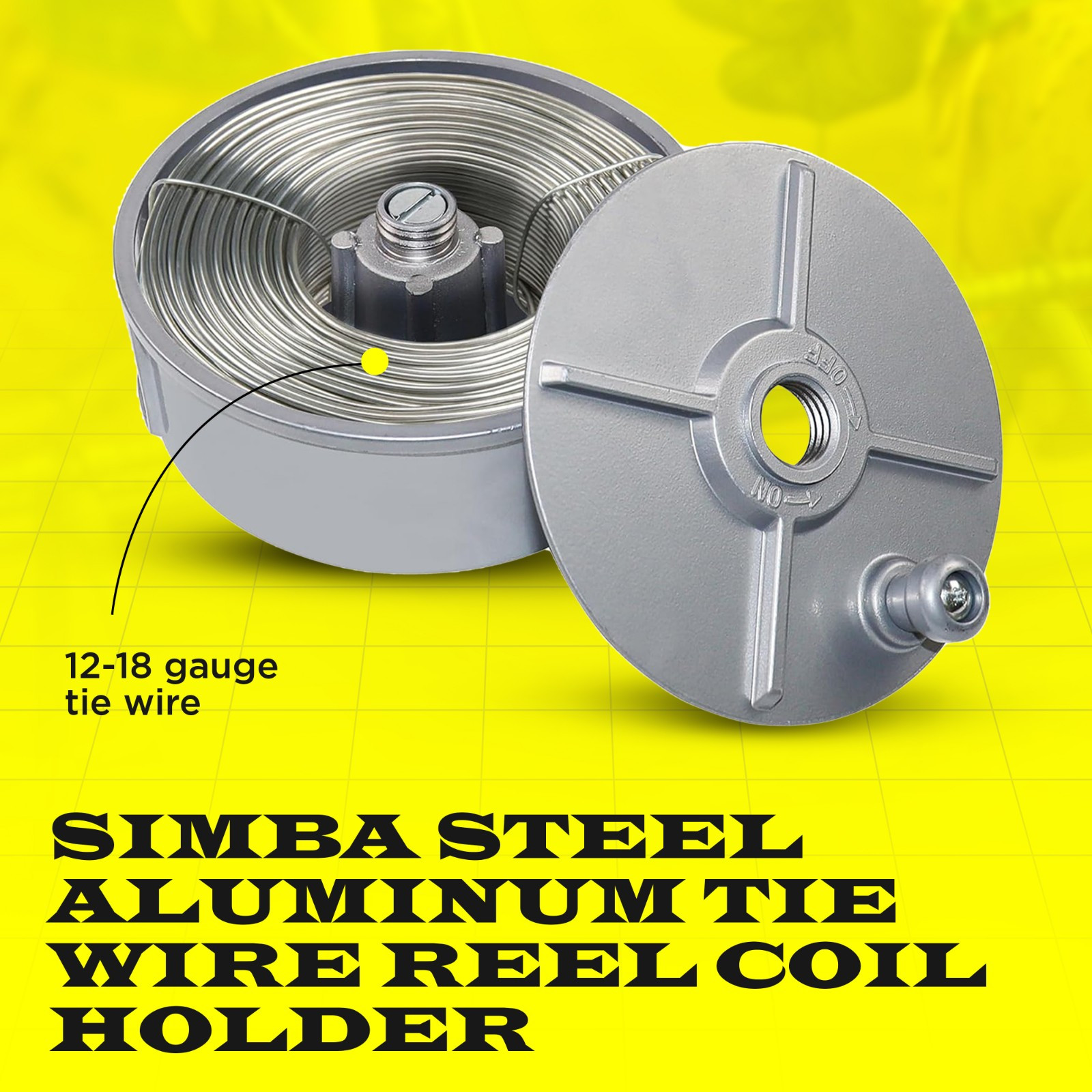 6″ Aluminum Tie Wire Reel Coil Uncoil Cord Holder Lightweight High Quality!