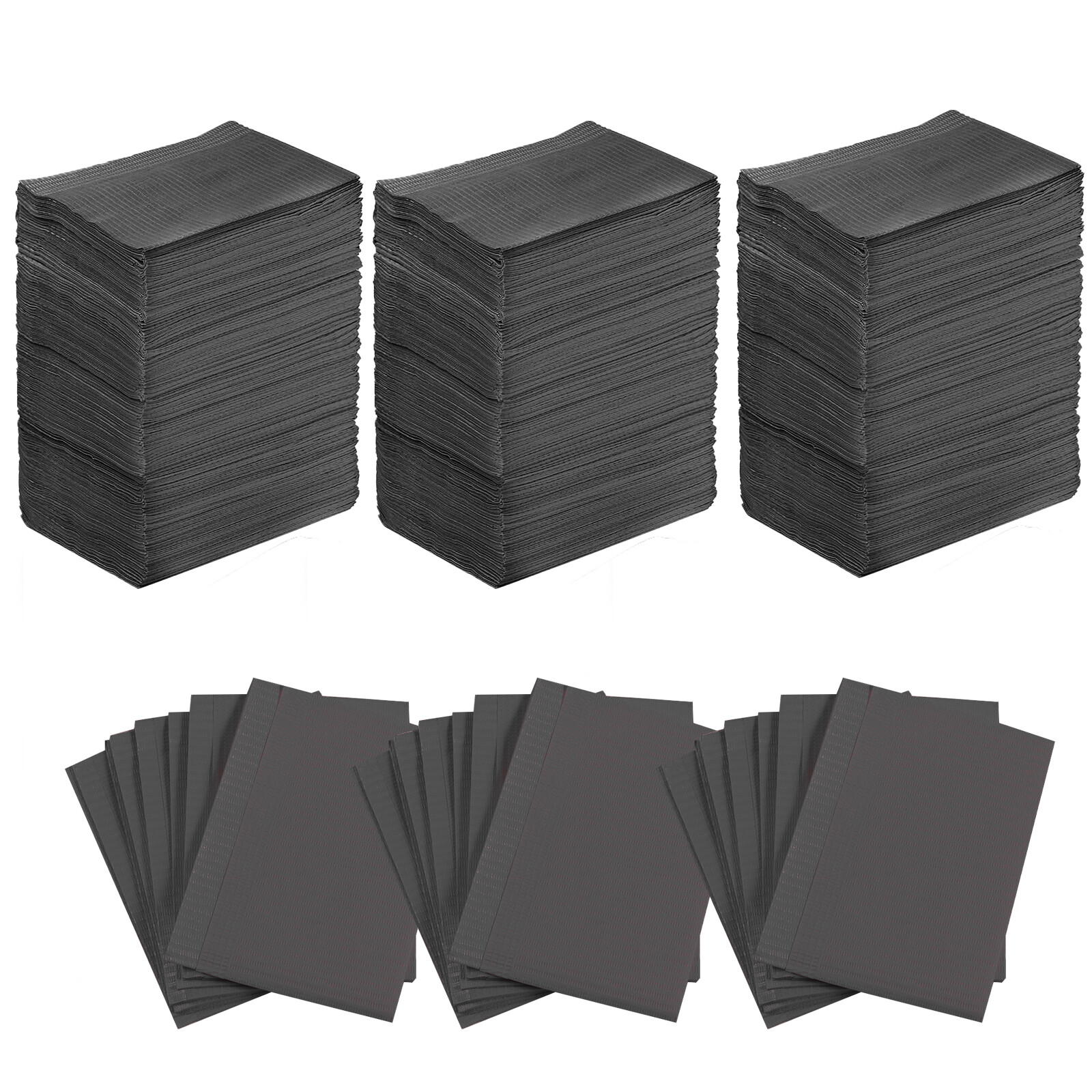 500Pcs/4Bag Black Dental Bibs Medical Tattoo Towels Size 13 ” X 18 “