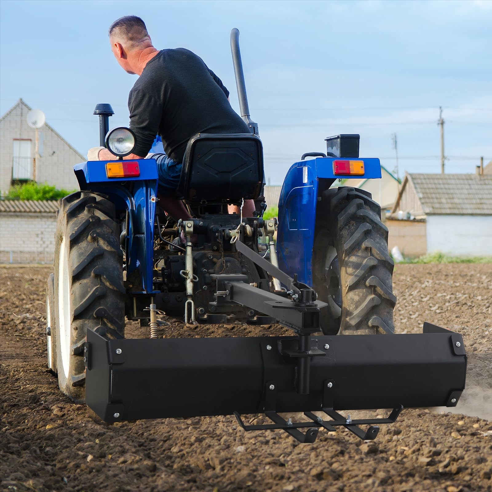 42″ Hitch Tow Behind Box Scraper Fit for ATV UTV Grader, Lawn Tractor Attachment