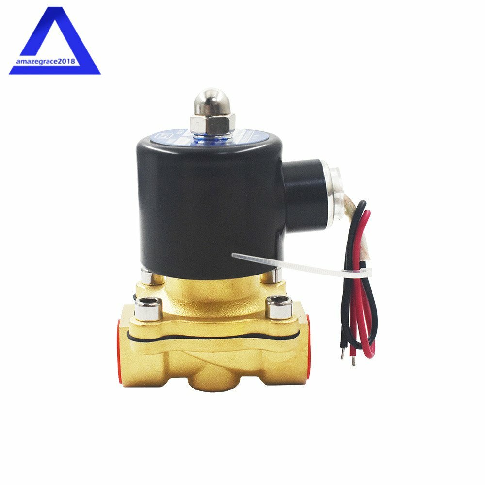 1/2 inch 12V DC Brass Electric Solenoid Valve NPT Gas Water Air Normally Closed