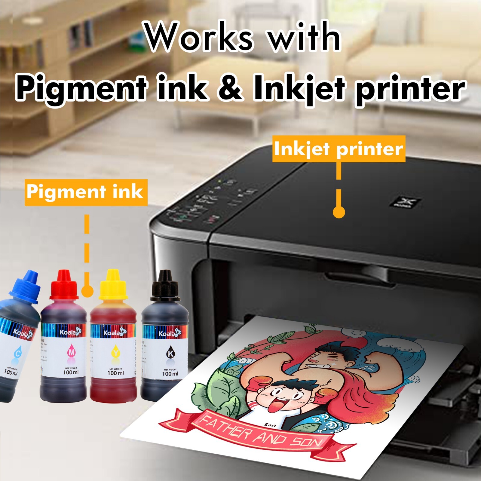 30 Sheets Printable Light T-shirt Iron-on Heat Transfer Paper Inkjet & Laser 8.5