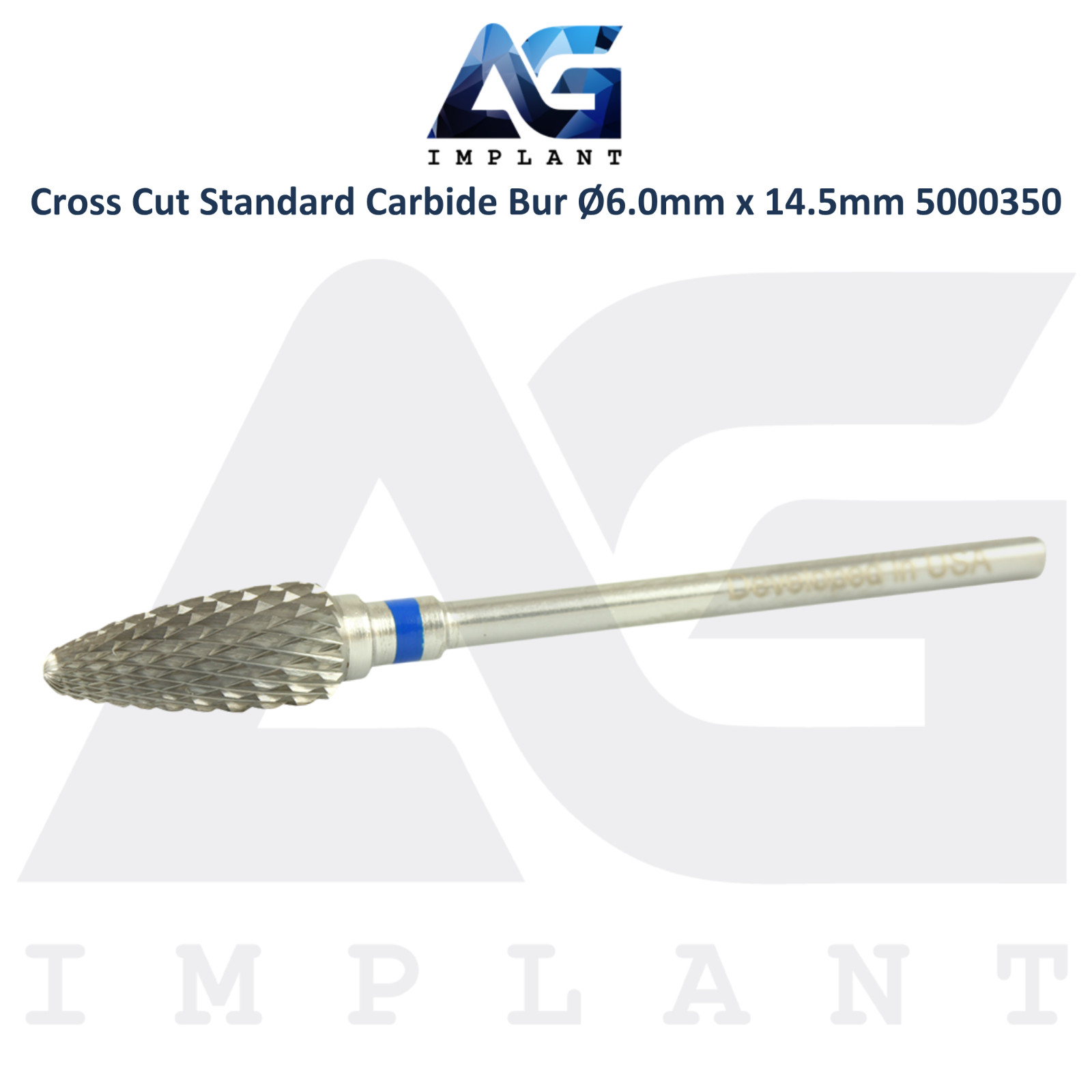 Dental Wilson Cross Cut Flame Standard Bur Ø6.0×14.5mm Tungsten Carbide 5000350