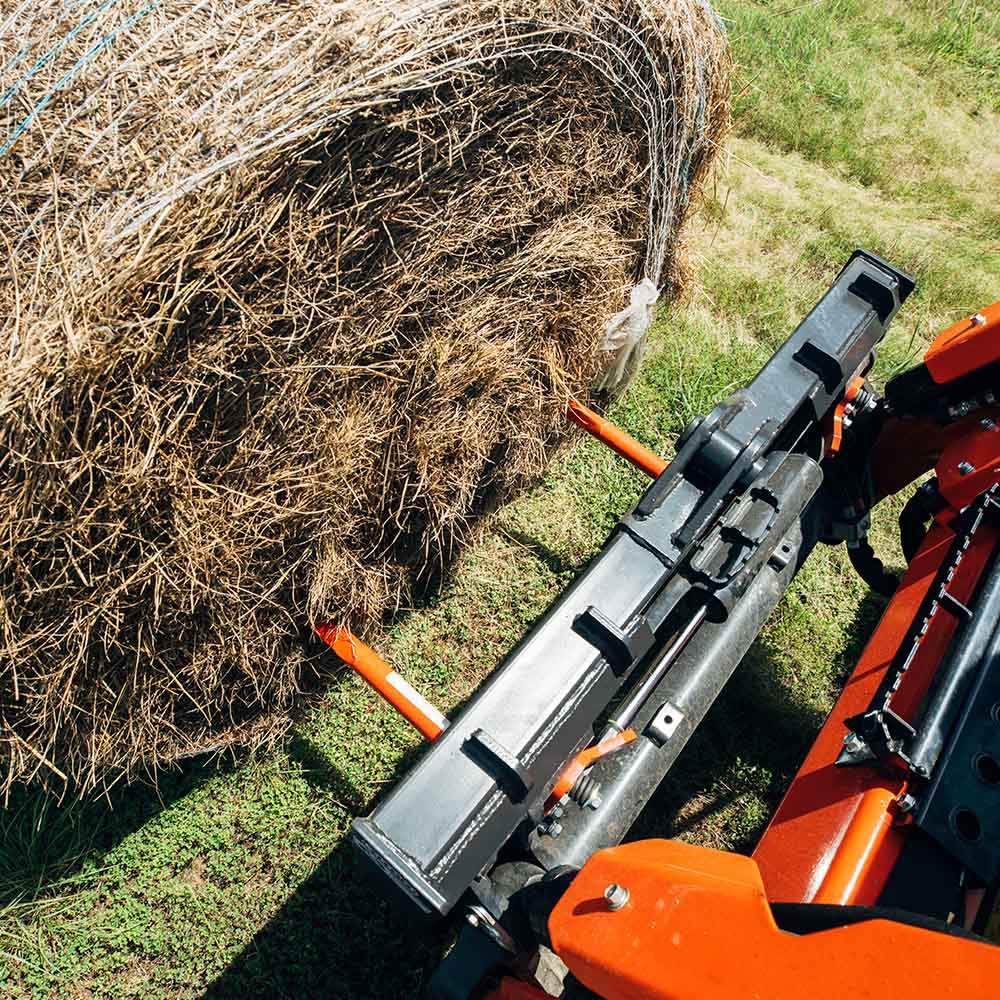 Titan Attachments HD Skid Steer Hay Frame Attachment, Two 39″ Hay Spears