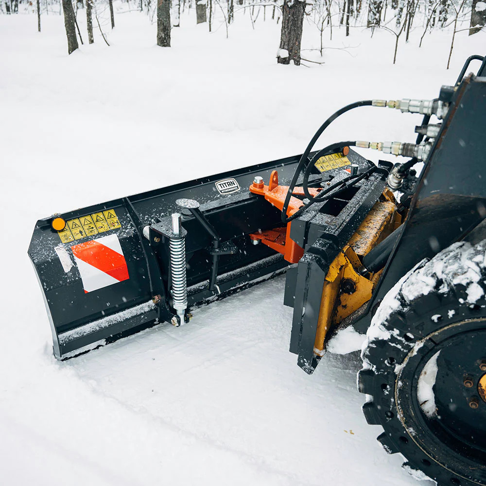 Titan Attachments 79″ Hydraulic Skid Steer Dozer Blade, SSQA