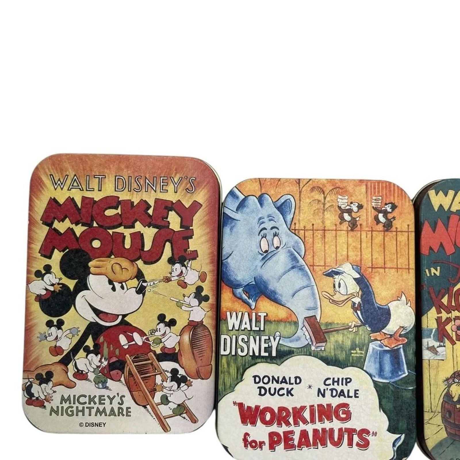 Disneyland Hong Kong Limited Edition Tin Can Set Of 4 Mickey Mouse Minnie Mouse