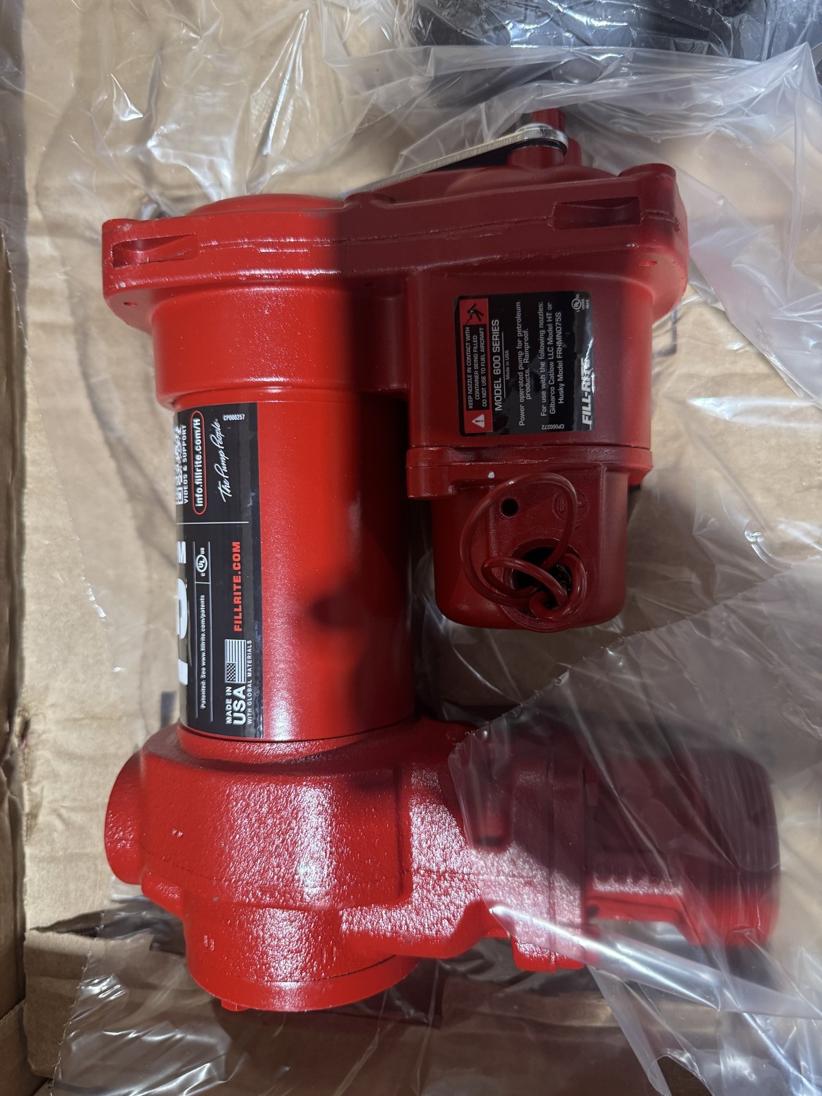 Fill-Rite FR610H 115V 15 GPM Fuel Transfer Pump W/Discharge Hose & Manual Nozzle