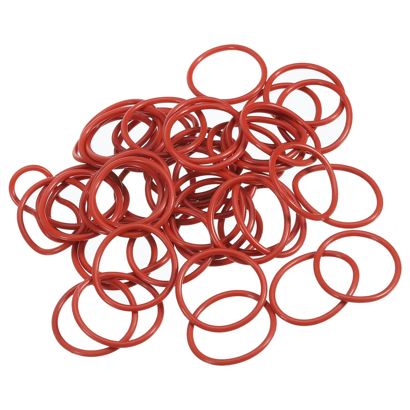 50Pcs Silicone O-Ring 26mm OD 22mm ID 2mm Width VMQ Sealing Gasket, Red