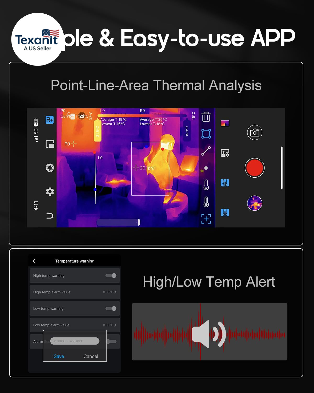 Thermal Camera for Iphone and Android, 320×240 Super IR Resolution Thermal Imagi