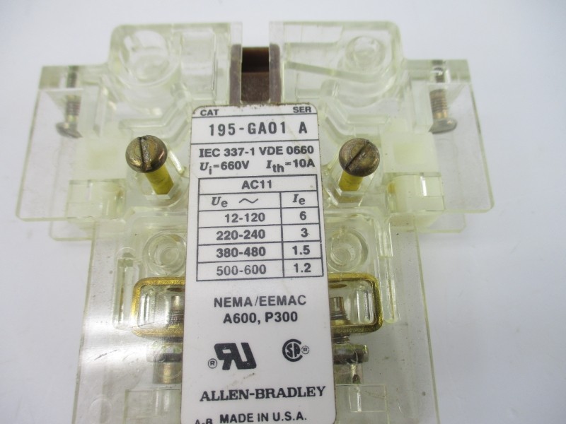 INDUSTRIAL SPARE PART 195-GA01 SER. A 500-600VAC 1.2A NSNP