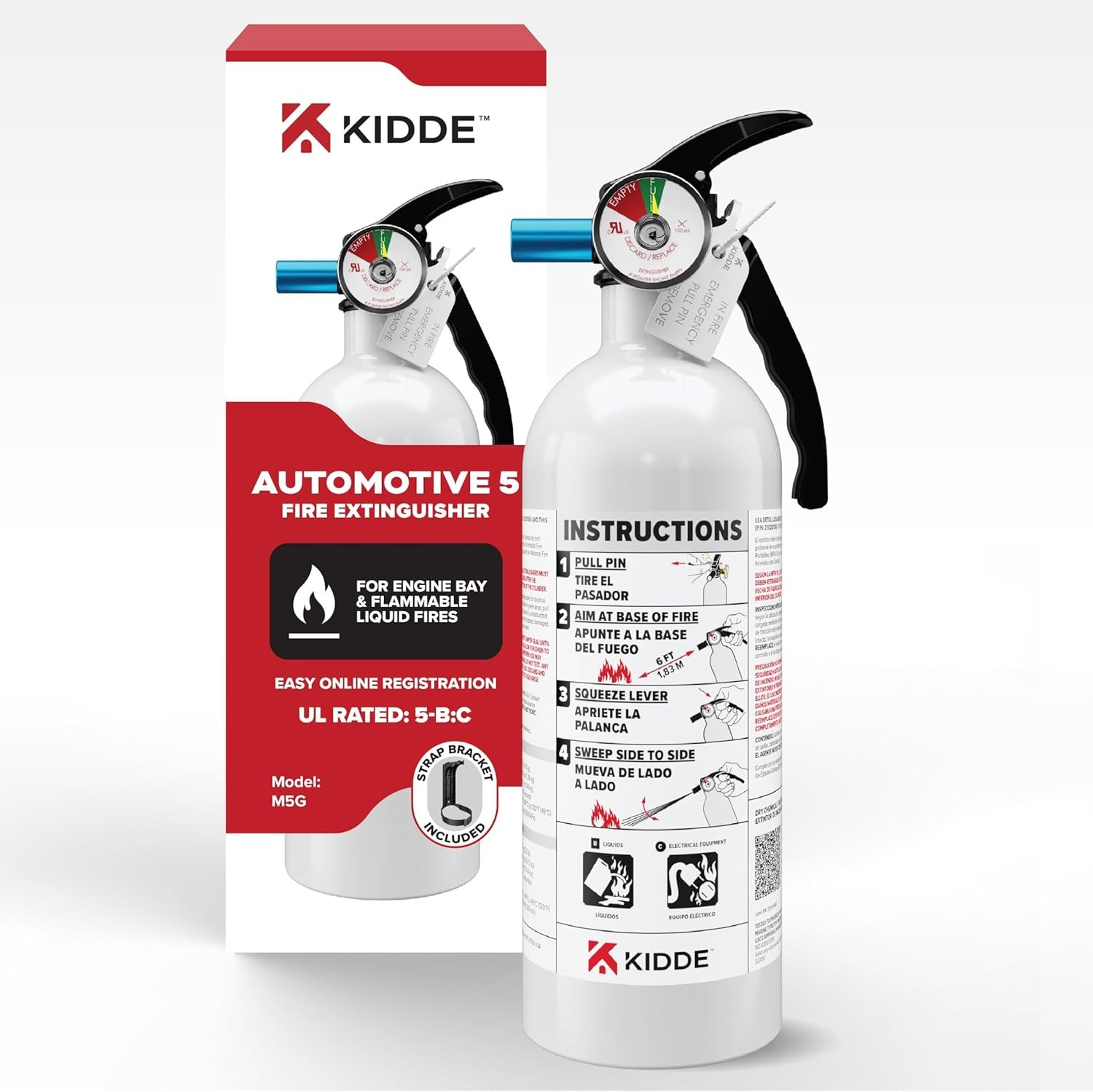 Fire Extinguisher 5BC Kidde for Car Truck Vehicle