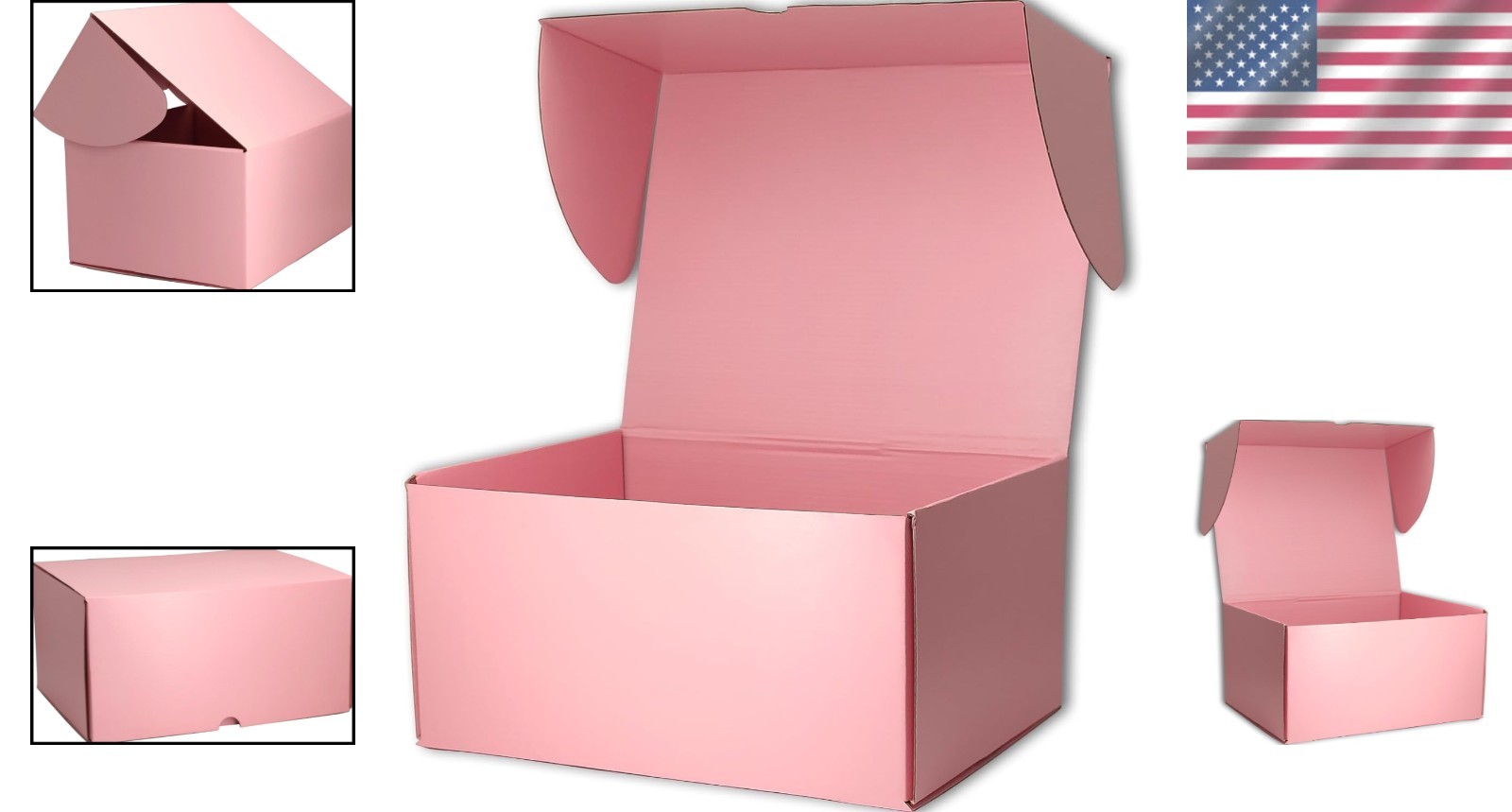 Pink Shipping Boxes for Small Business Pack of 15-12x10x6 inches Cardboard Co…