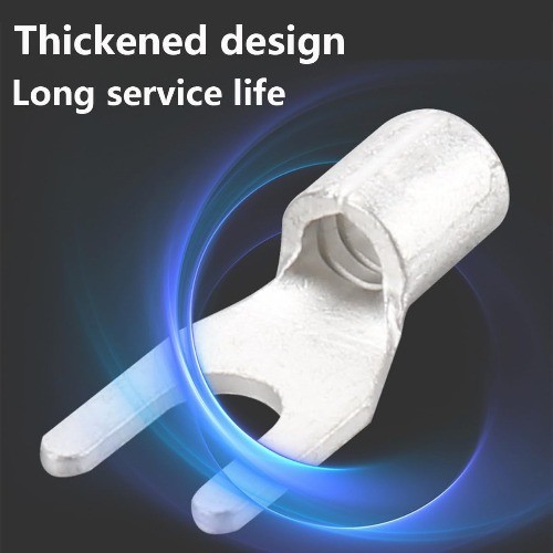 50PCS Non Insulated 10 Stud Fork Connector