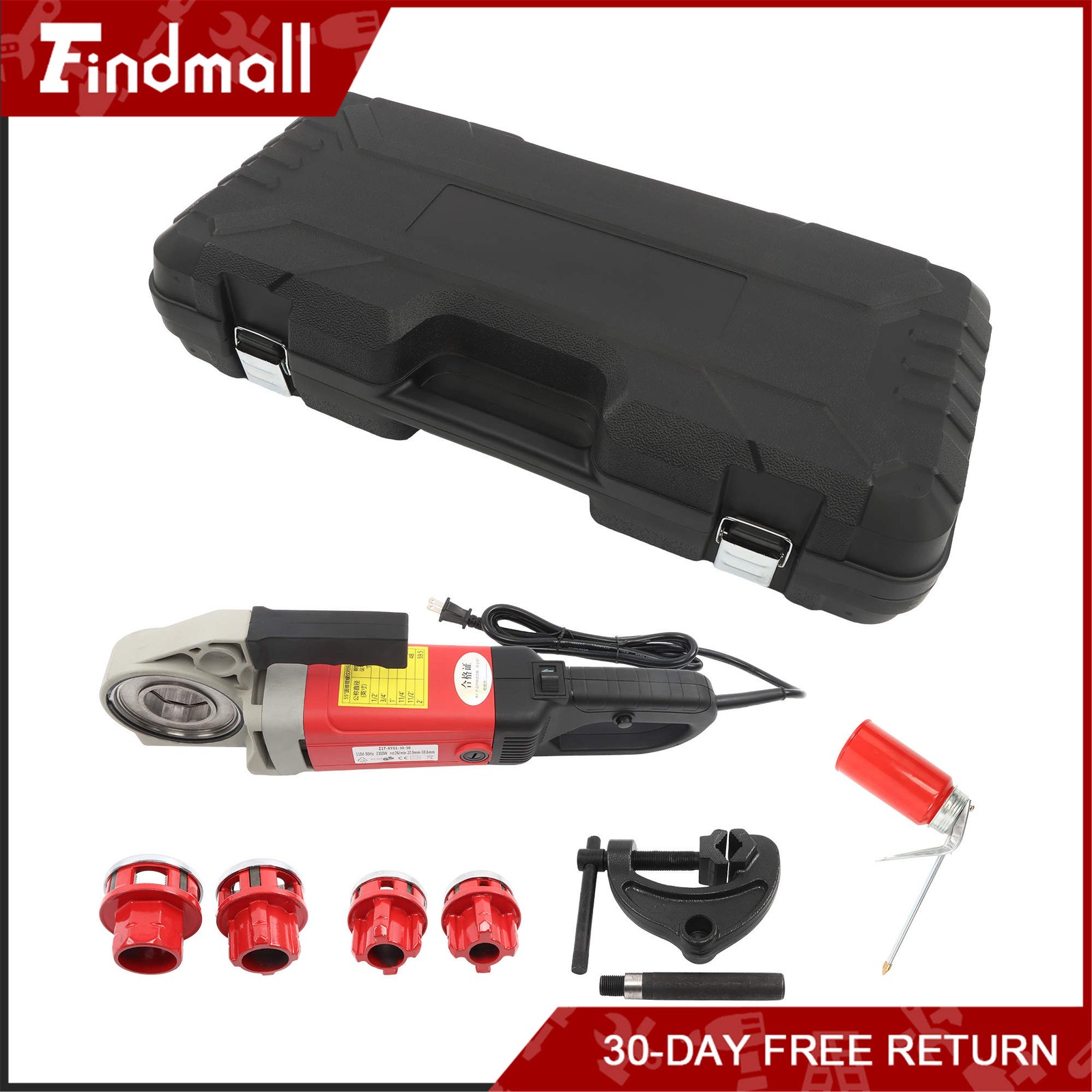Findmall 2300W Pipe Threading Machine 1/2-1-1/4″ Electric Threader 4 Blades