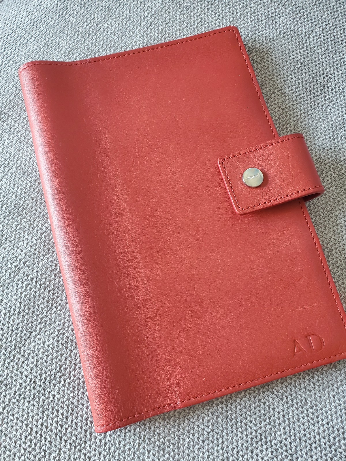 Shinola Mini Ipad Journal Book Cover Rust Red Leather Made In USA
