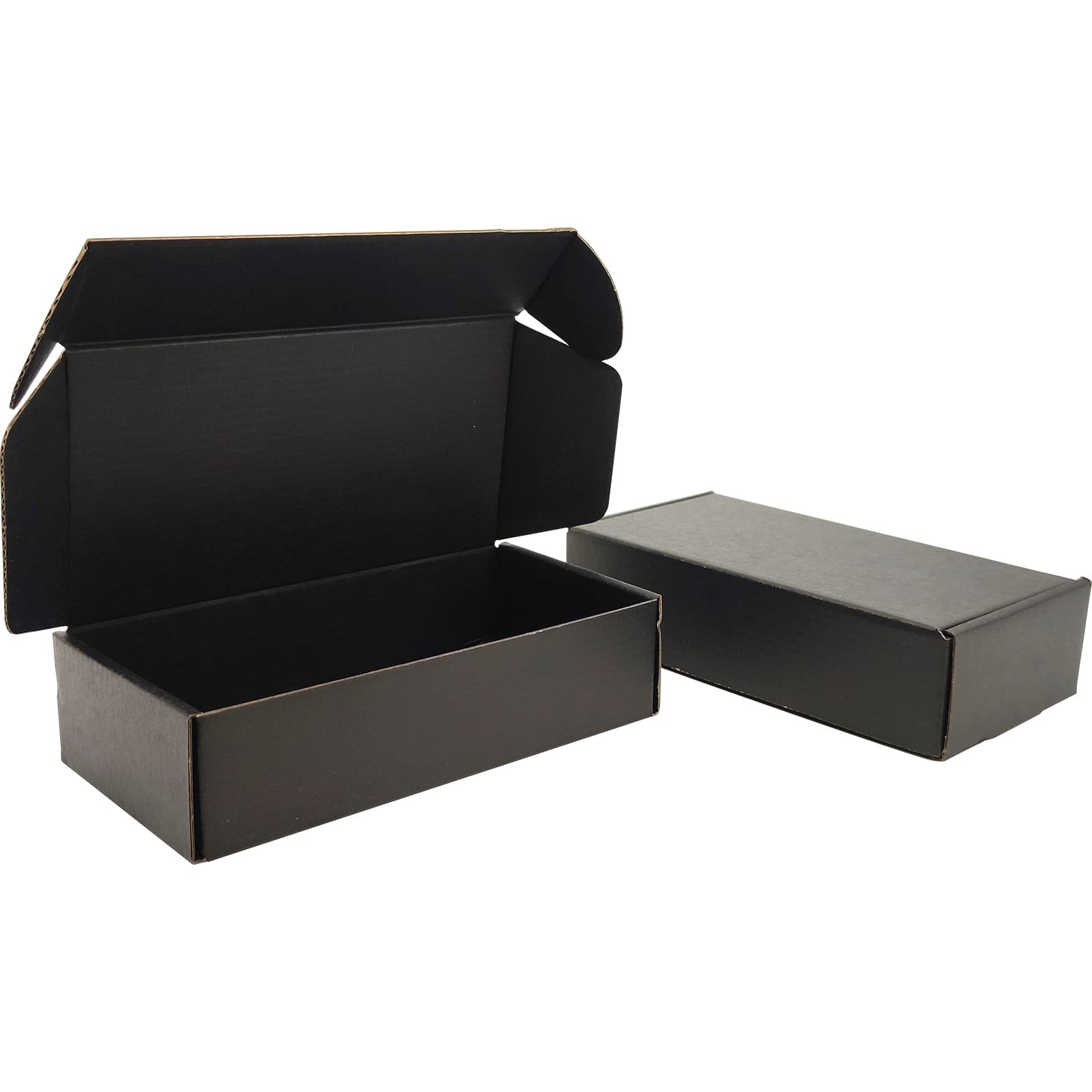 SENIAOAI Small 8x4x2 Black Shipping Boxes for Packaging inch,