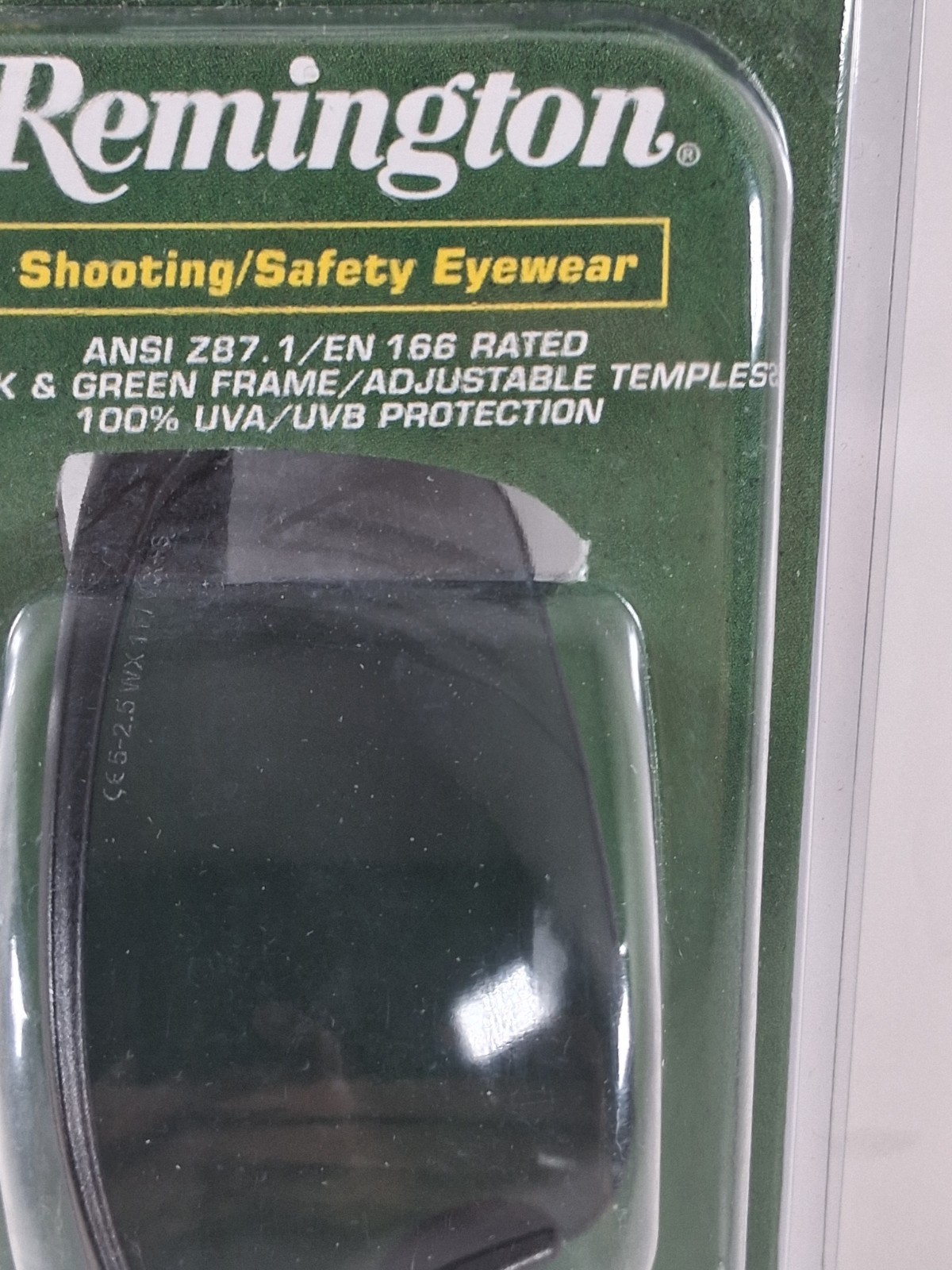 Remington Wiley Safety Eyewear RE-500 Black & Green TINTED LENSES