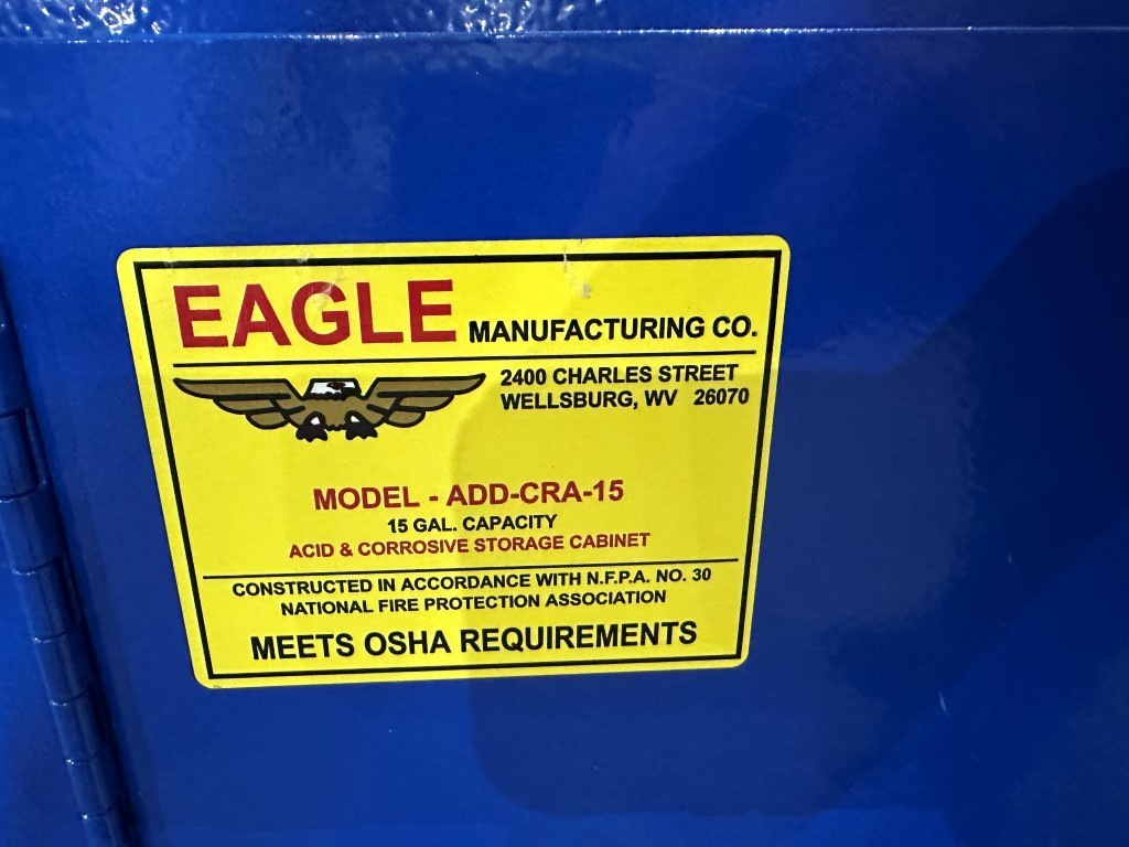 EAGLE ADD-CRA-15 15GAL. ACID & CORROSIVE STORAGE CABINET