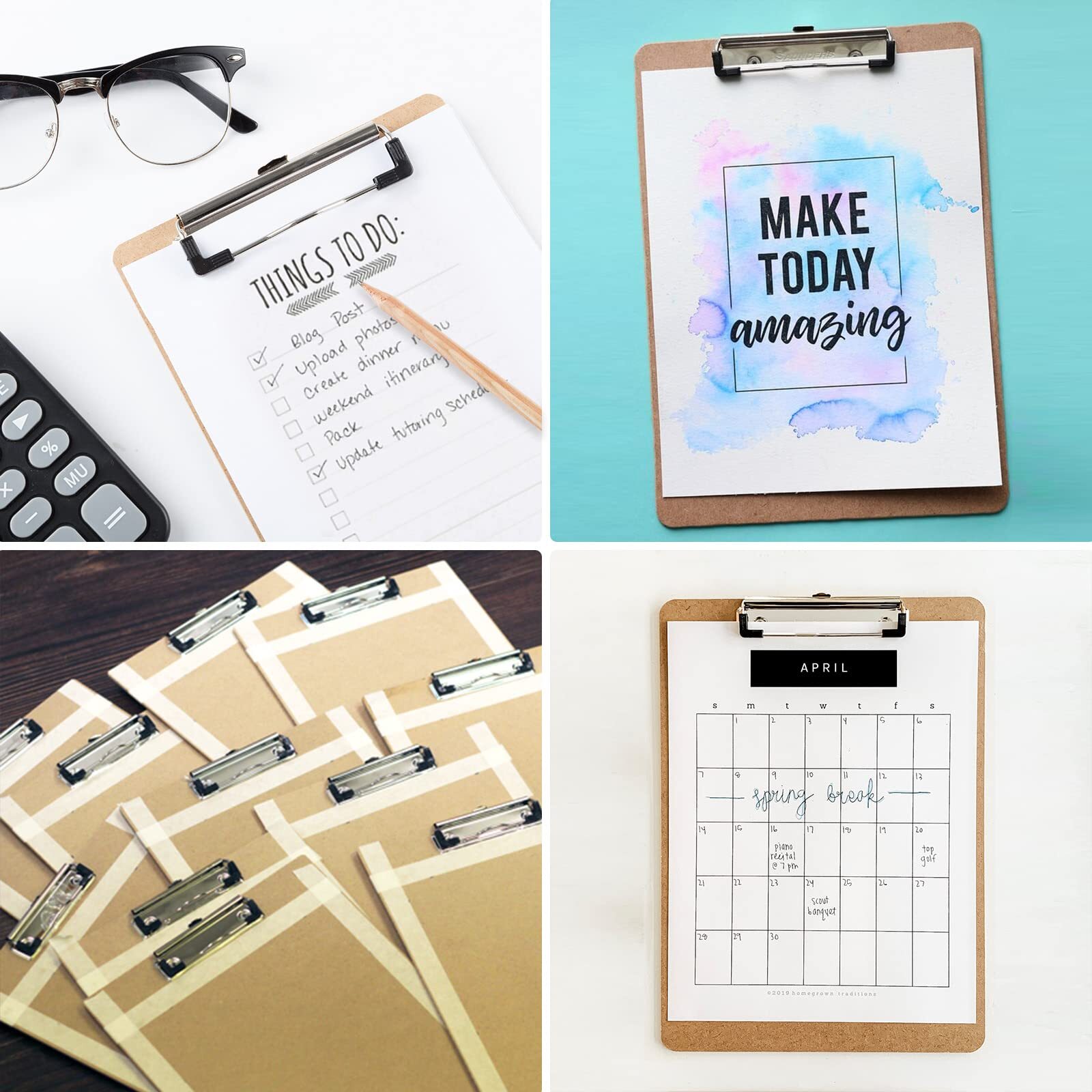 Mini Clipboards 32 Pack Memo Size 6 x 9 Inches Bulk Small Clip Boards for Cla…