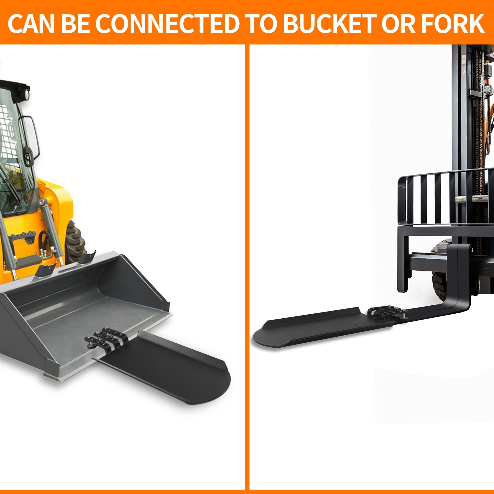 Clamp On Quick Spade, Attachment for Skid Steer, Tractor Bucket or Pallet Fork