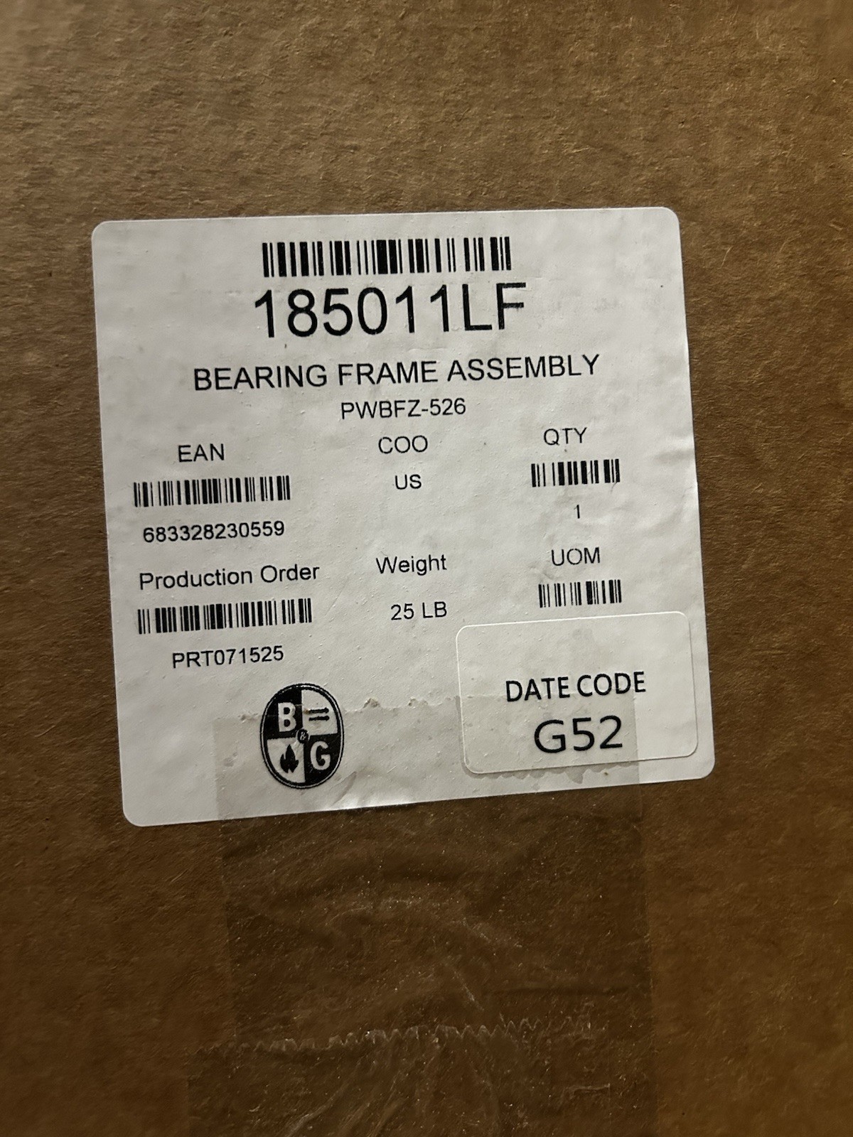 BELL & GOSSETT 185011LF Bearing Assembly Small Frame 1510 series – NIB+Free Ship