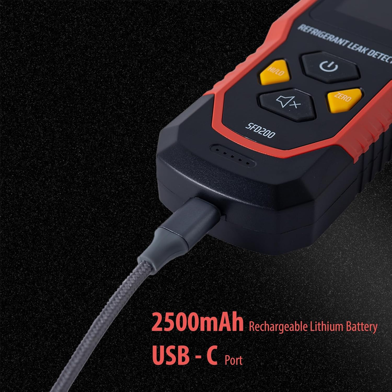HVAC Refrigerant Leak Detector, Rechargeable Halogen Freon Sniffer | Model SFD20