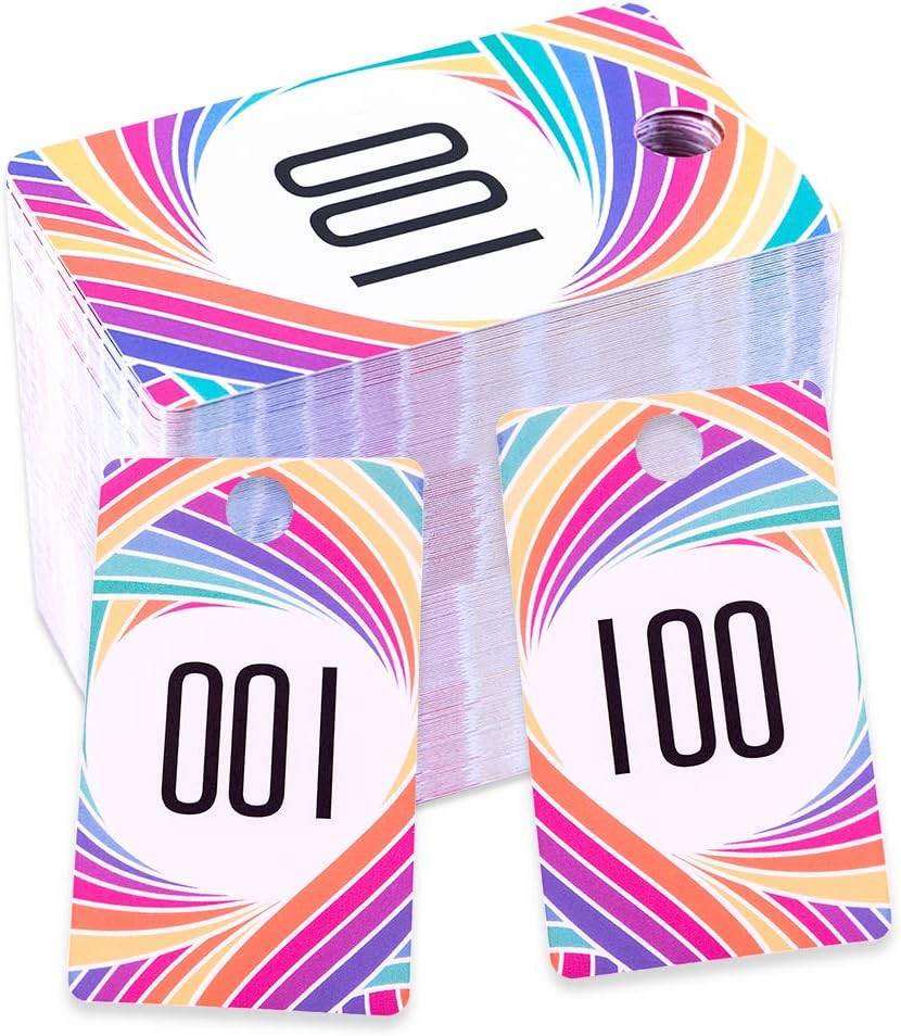 Live Number 1-100 Number Tags Reusable Consecutive Live Number Tag 1-100 Norm…