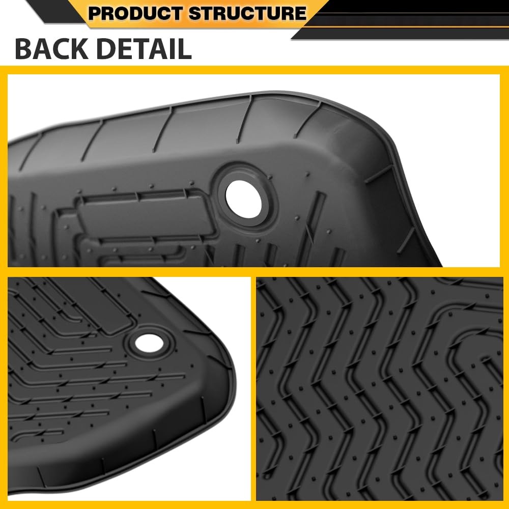 TPE Floor Mats 2PCS for Dodge Ram 1500 1994-2001 All Weather 1st Row
