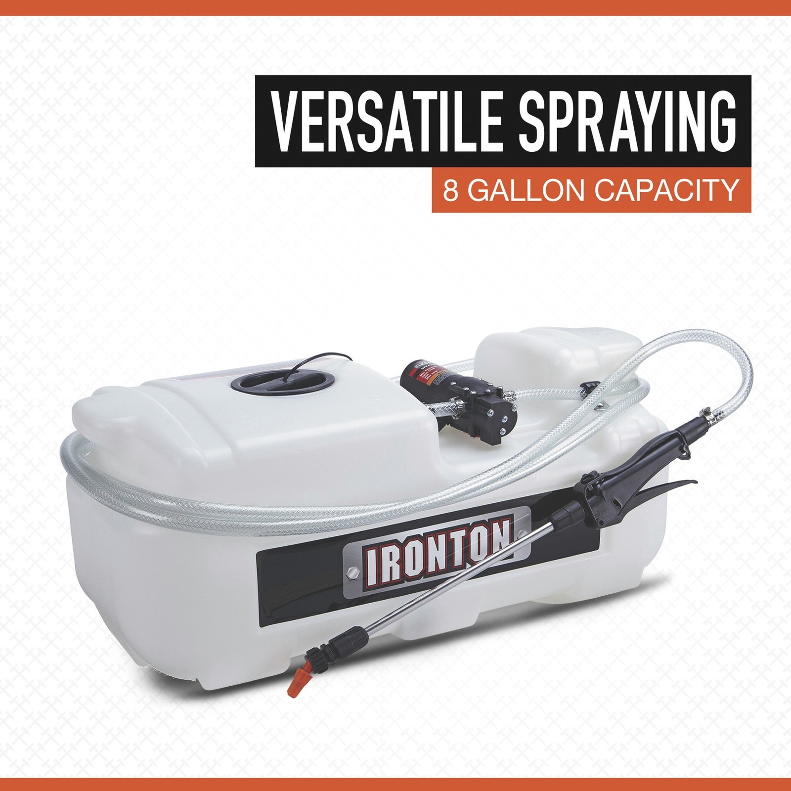Ironton ATV Spot Sprayer, 8-Gallon Capacity, 1 GPM, 12 Volts