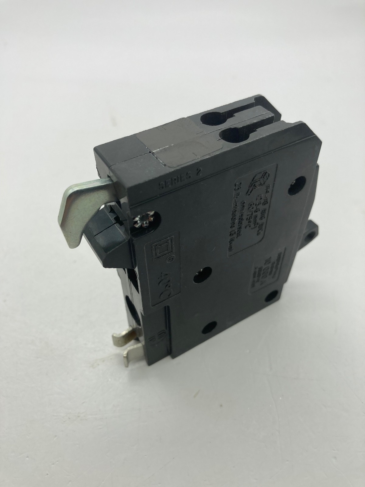Square D QOT2020 1 Pole Twin 20A 120V Plug In Tandem Metal Hook Circuit Breaker