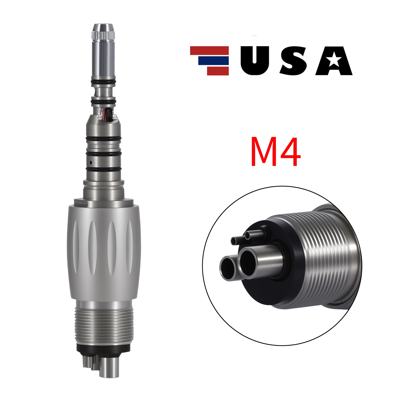 Dental LED Quick Coupler 4 Hole for KAV MULTIFlex LUX Fiber Optic Handpiece dk