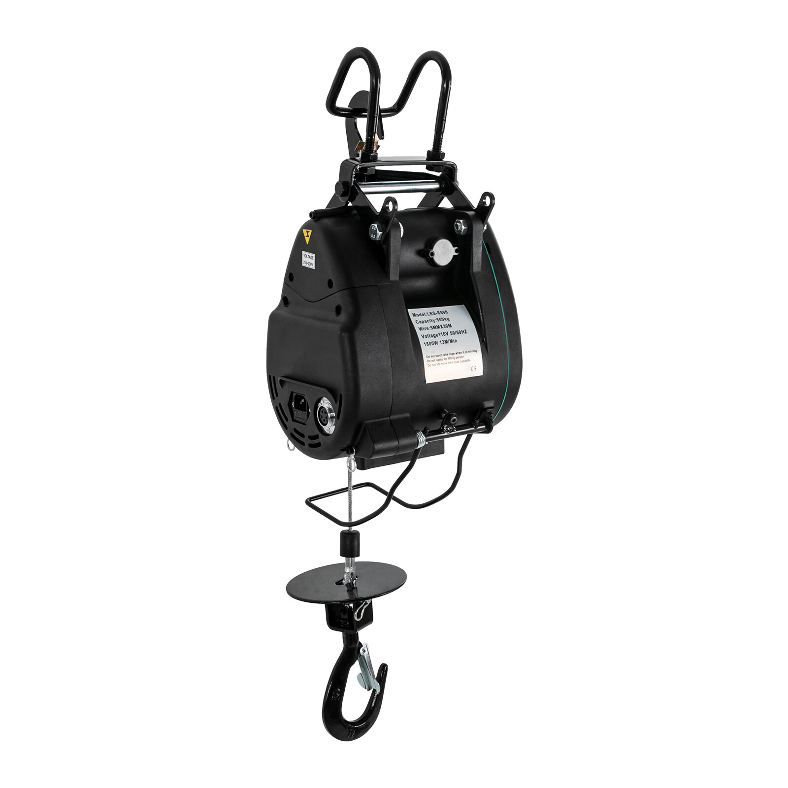 110V 50/60HZ Electric Hoist with Wired Control Winch Lift 500kg/1102.31lbs NEW