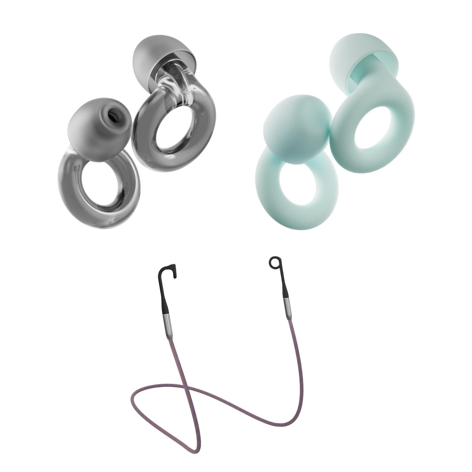 Reusable Ear Plugs 2-Pack | Noise Reduction 16 dB/24 dB | Sleep, Focus, Socializ