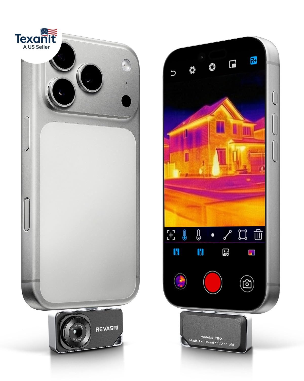 Thermal Camera for Iphone and Android, 320×240 Super IR Resolution Thermal Imagi