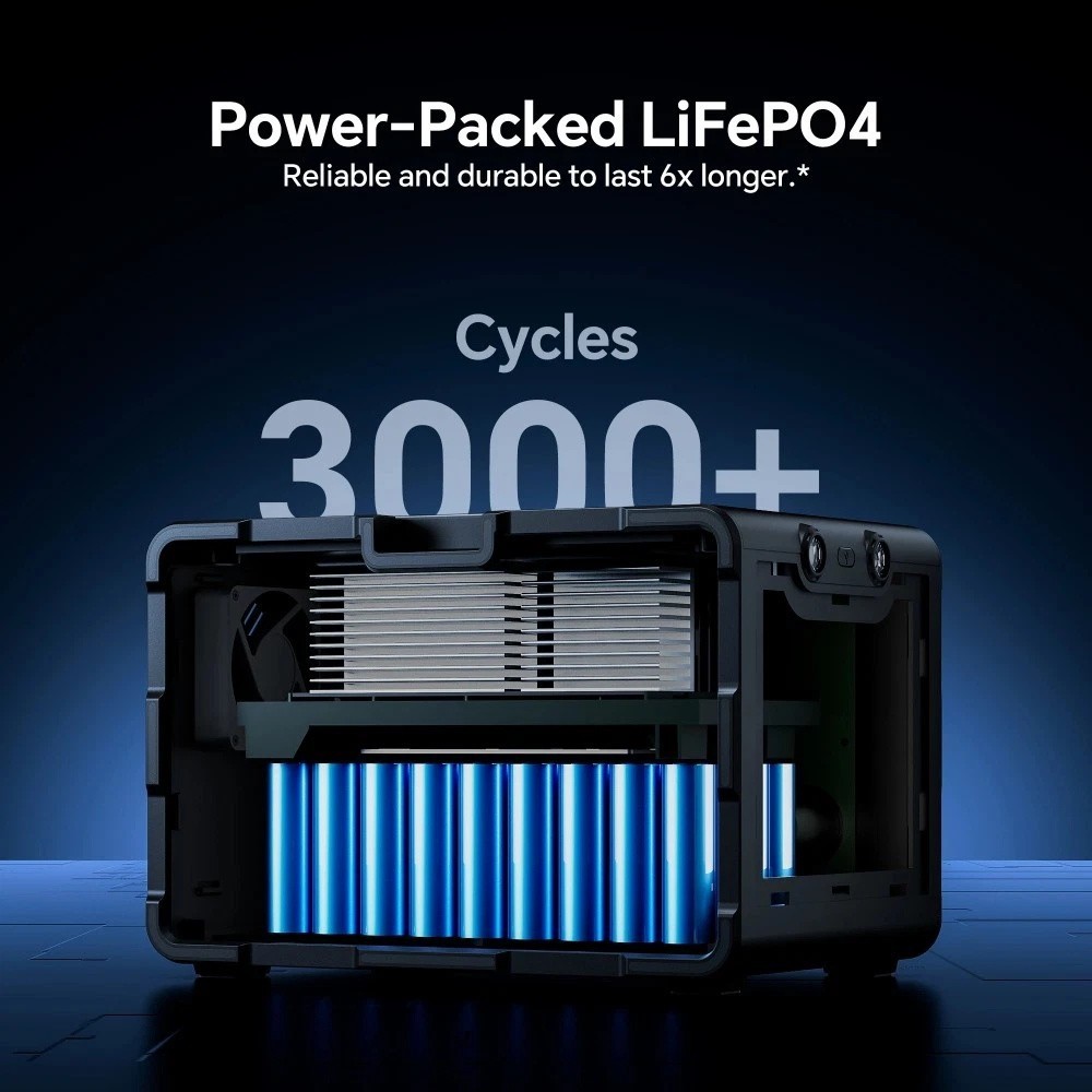 POERUNI 600W 519Wh Portable Power Station Solar Charger Generator for Back Up