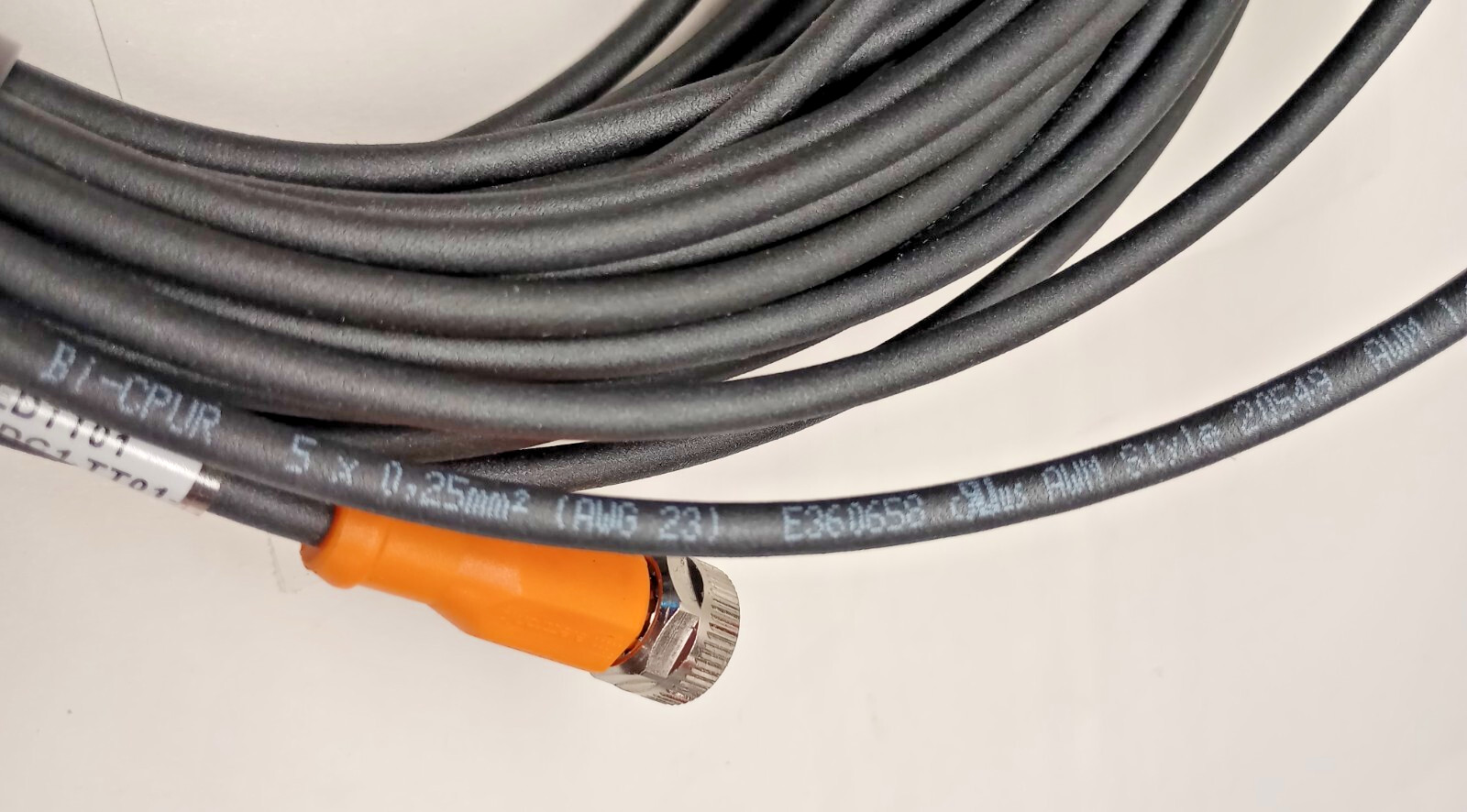 IFM Efector EVC629 Used Cable Single Ended Cordset M12 Female to Pigtail 20m 5-w