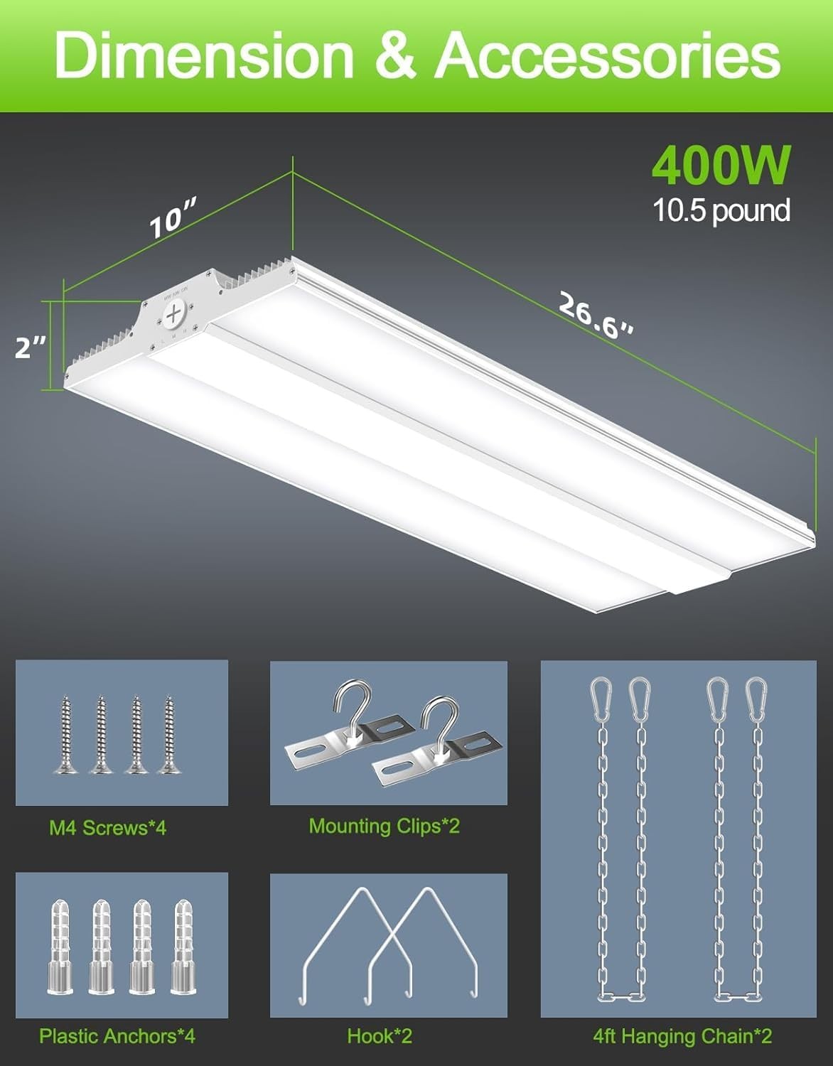 Commercial LED Bay Light 400W 60KLm KUKUPPO