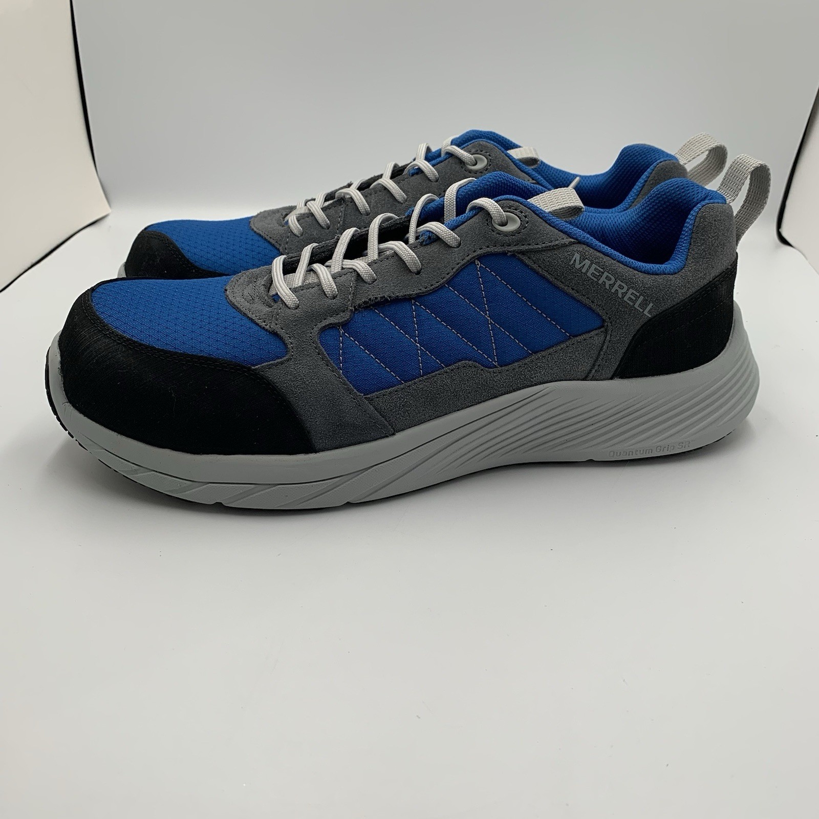 Merrell Mens Work Alpine CF Blue/Gray Shoes Safety Toe Slip Resistant Sz 12M NEW