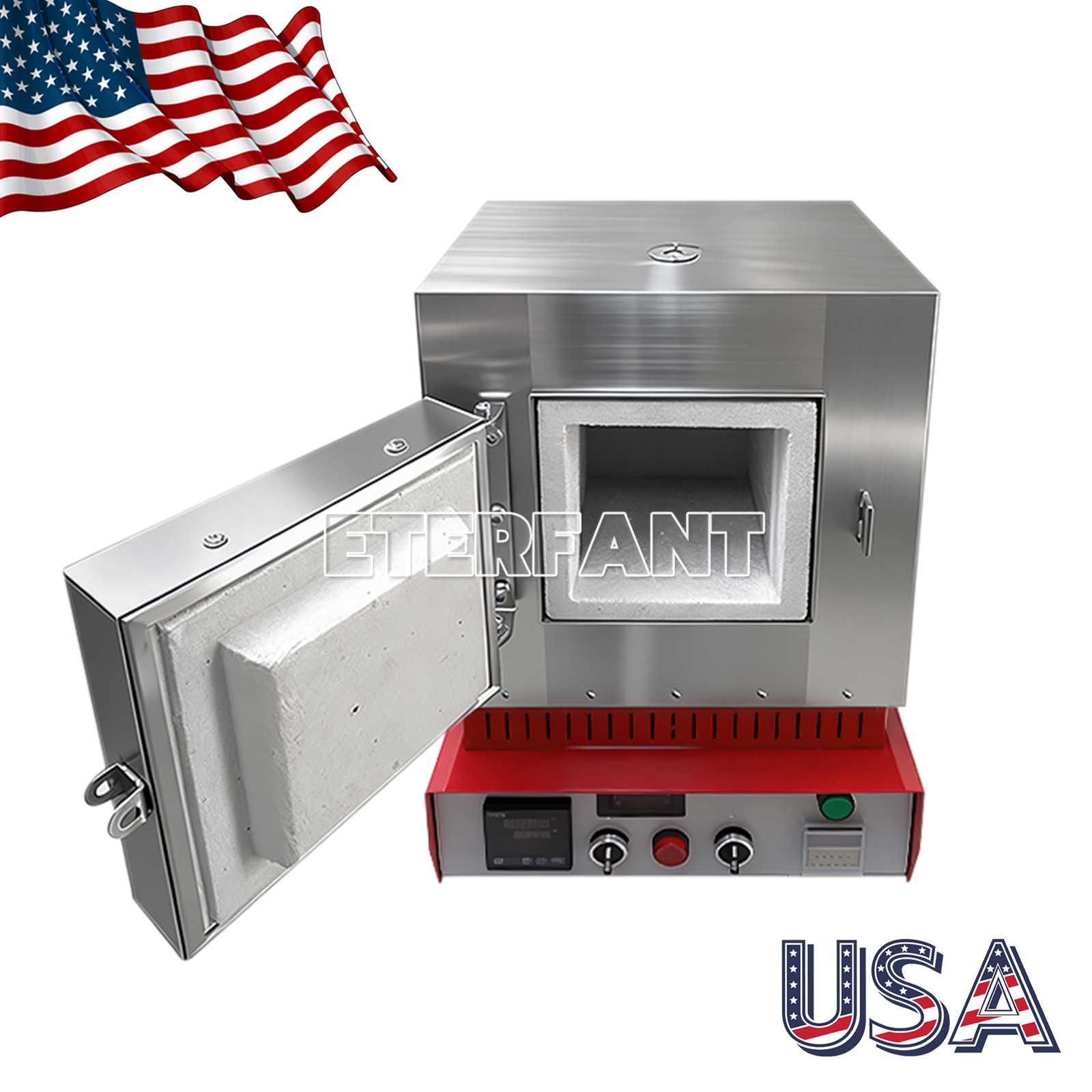 2000W/3000W Dental Lab Burnout Oven 1100℃ High Temperature Fiber Ceramic Furnace