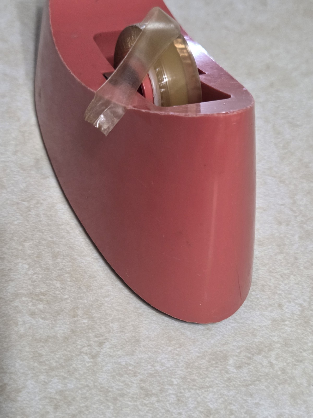 Vintage Scotch C-15 Pink Coral Tape Dispenser 3M Original Label MCM USA 1950s