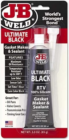 J-B Weld 32329 Ultimate Black RTV Silicone Gasket Maker and Sealant – 3 oz. – Bl