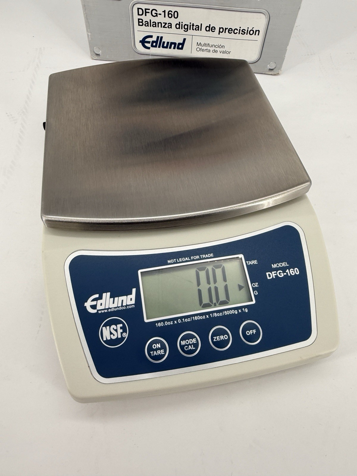 Edlund DFG-160 Digital Portion Control Scale 10 lb Silver New In The Box