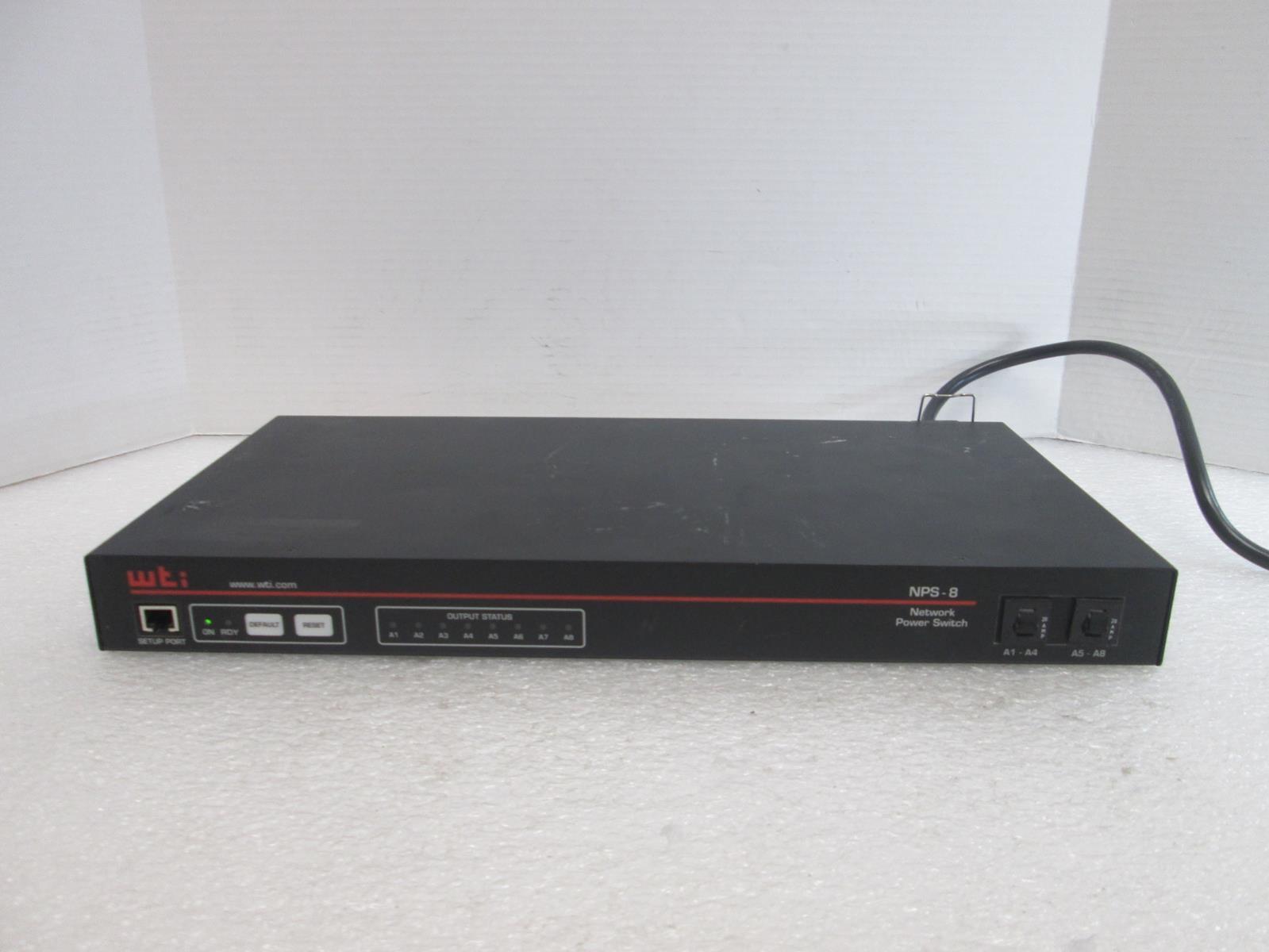 WTI NPS-8HS20-1 NETWORK POWER SWITCH NPS-8 RESET TO FACTORY DEFAULT
